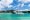 Katamaran i prom na wyspę Praslin w porcie na wyspie La Digue