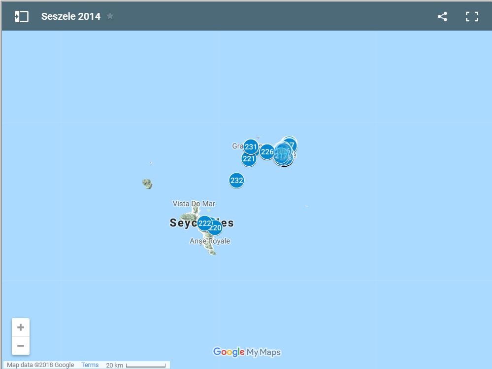 Seszele 2014 - mapa Google