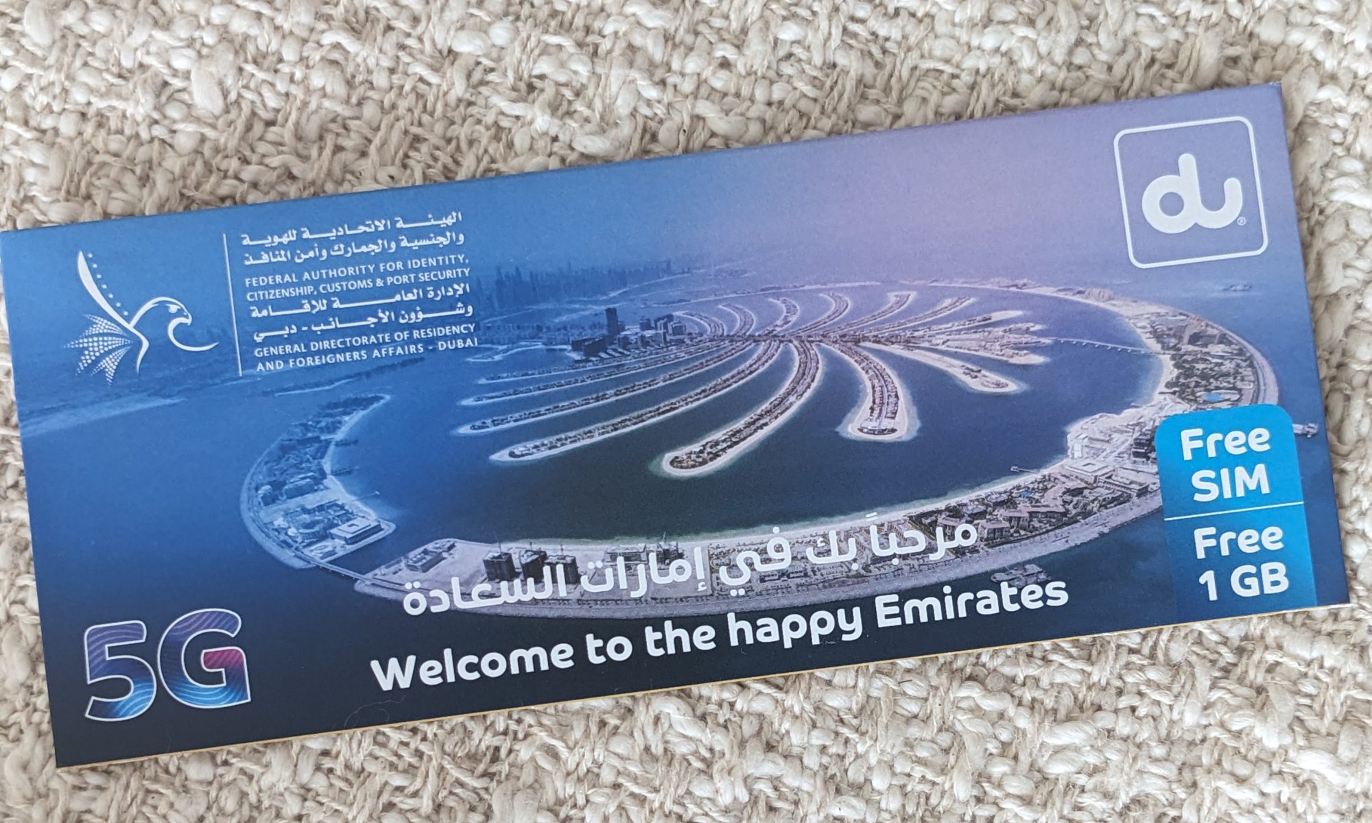Darmowa karta SIM dla podróżnych przybywających do Zjednoczonych Emiratów Arabskich - 1 GB na jeden dzień od sieci du