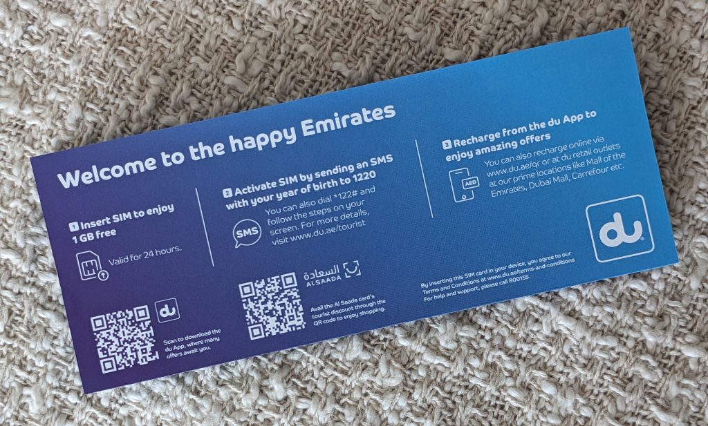 Darmowa karta SIM dla podróżnych przybywających do Zjednoczonych Emiratów Arabskich - instrukcja aktywacji